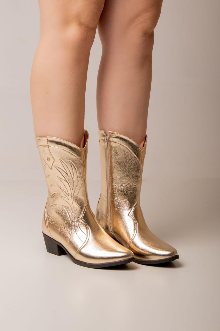 Bota Texana Metalizada